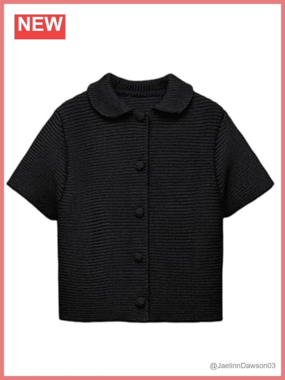 Soft Chunky Knit Cardigan Short Sleeve Button Loose Fit Sweater